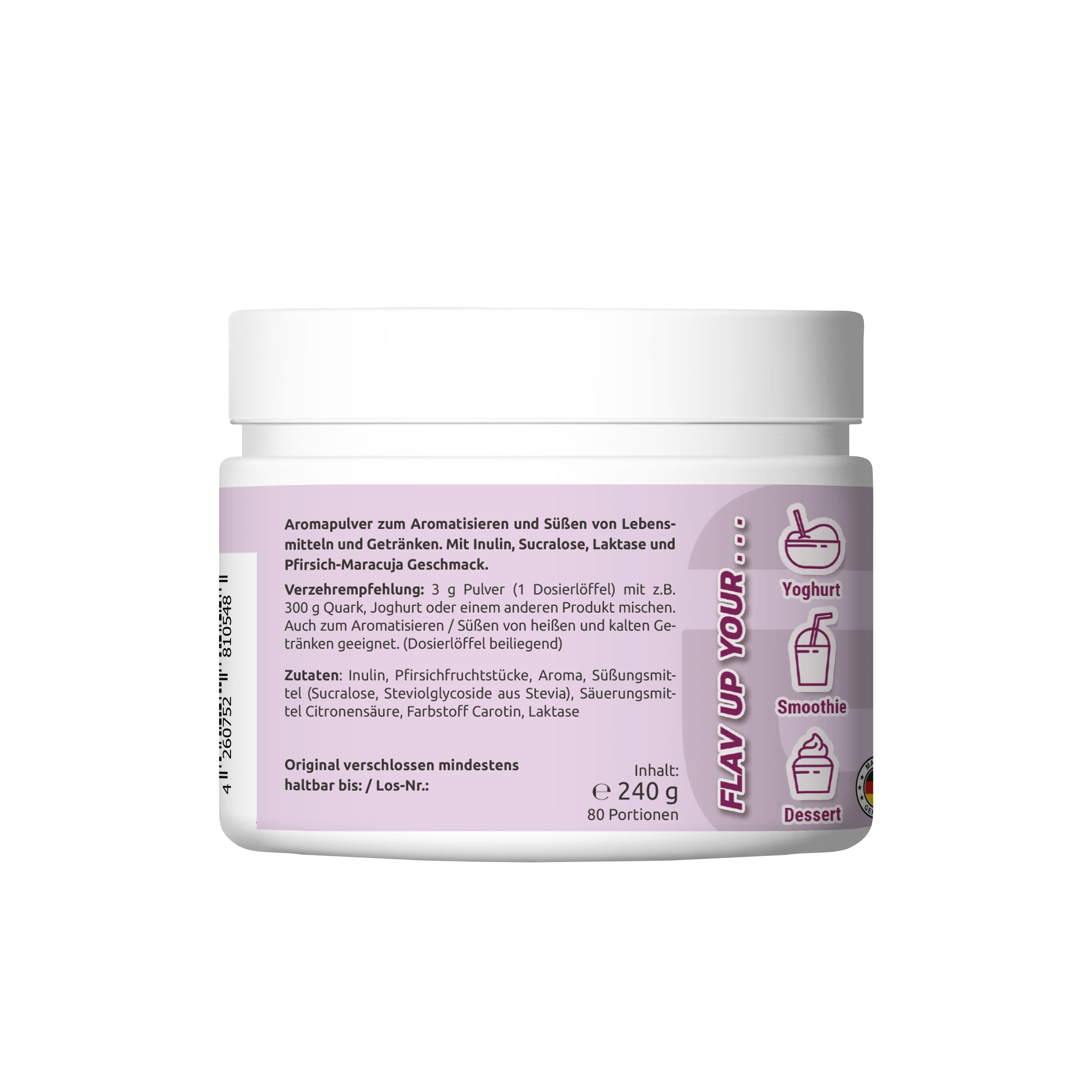 EVO FLAVUP PFIRSICH-MARACUJA AROMAPULVER
