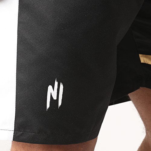 Short A Bande Shaft Noir Or