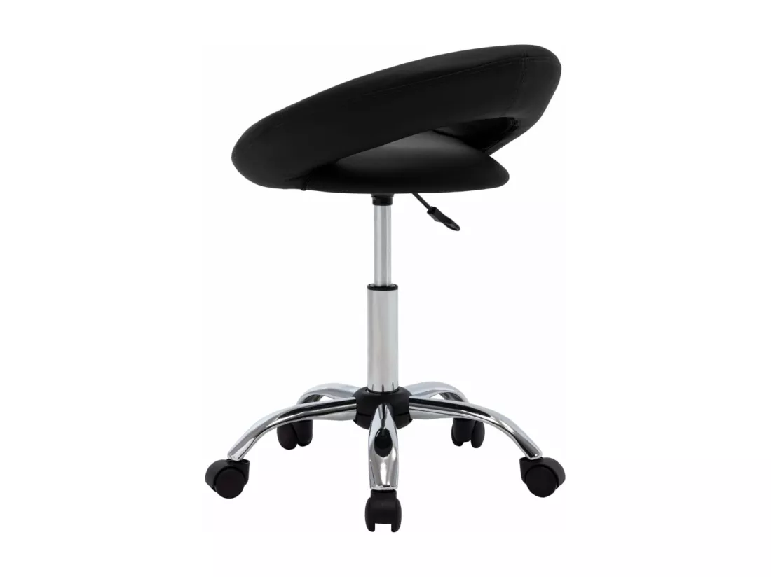 Prolenta Premium - Chaise de travail roulante Noir Similicuir