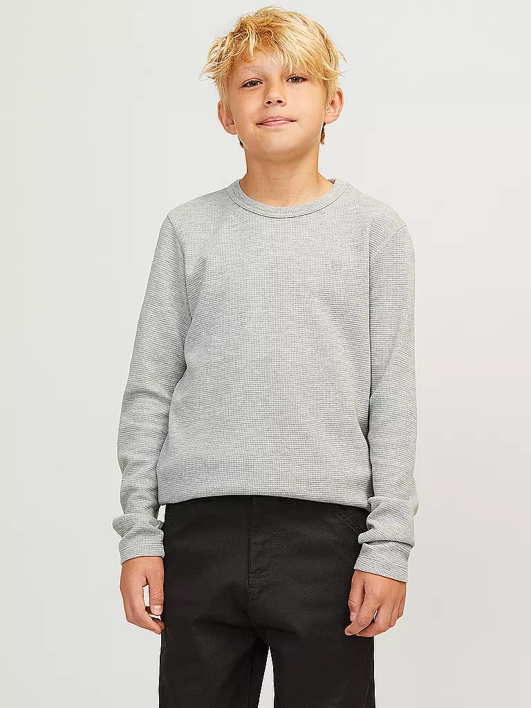 JACK & JONES Jungen Langarmshirt JPRBLUHARRY grau