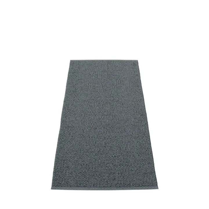 Pappelina - Svea Teppich, 70 x 160 cm, granit / black metallic