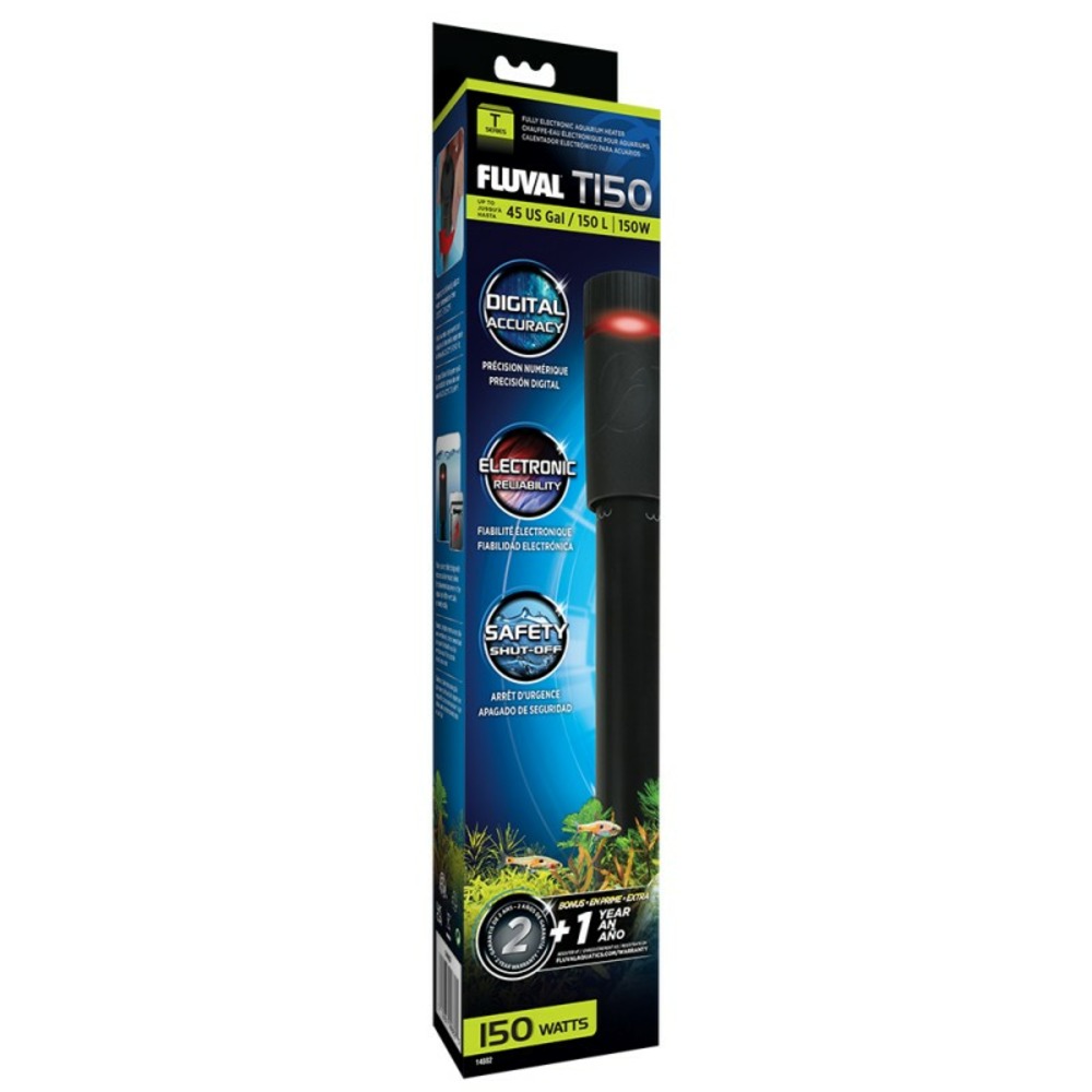 Chauffage entièrement électronique t150 pour aquariums d'eau douce