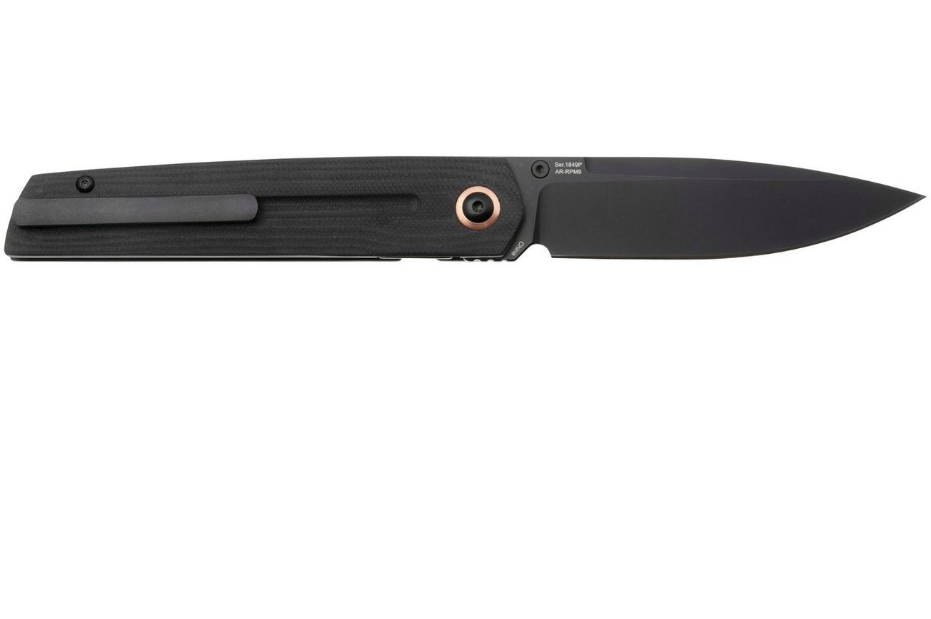 Artisan Cutlery Sirius 1849P-BBK, PVD AR-RPM9, Black G10 zakmes, Ray Laconico design
