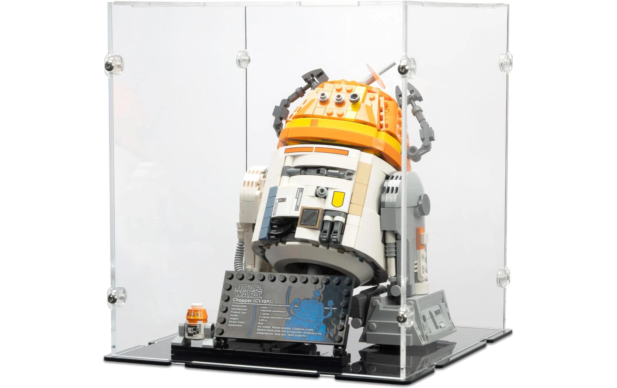 Acryl-Display für Star Wars Astromech-Droide Chopper 75416Elegantes Acryl-Display für die LEGO Sammlung
