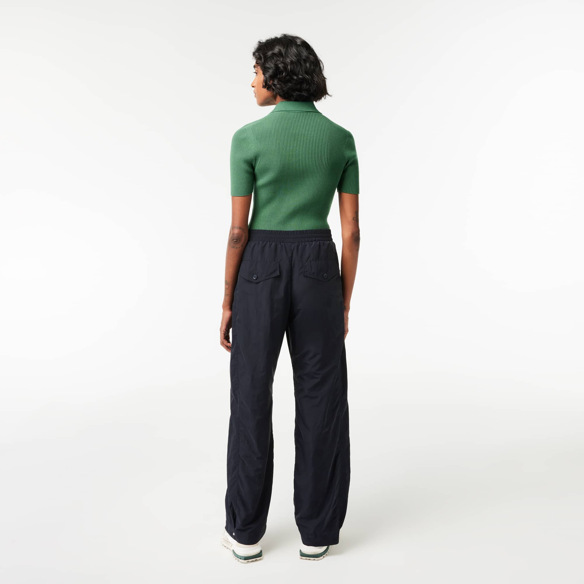 Pantalon de survêtement Sportsuit jambe large en nylon Pantalons de survêtement - Bleu - Lacoste - Femme