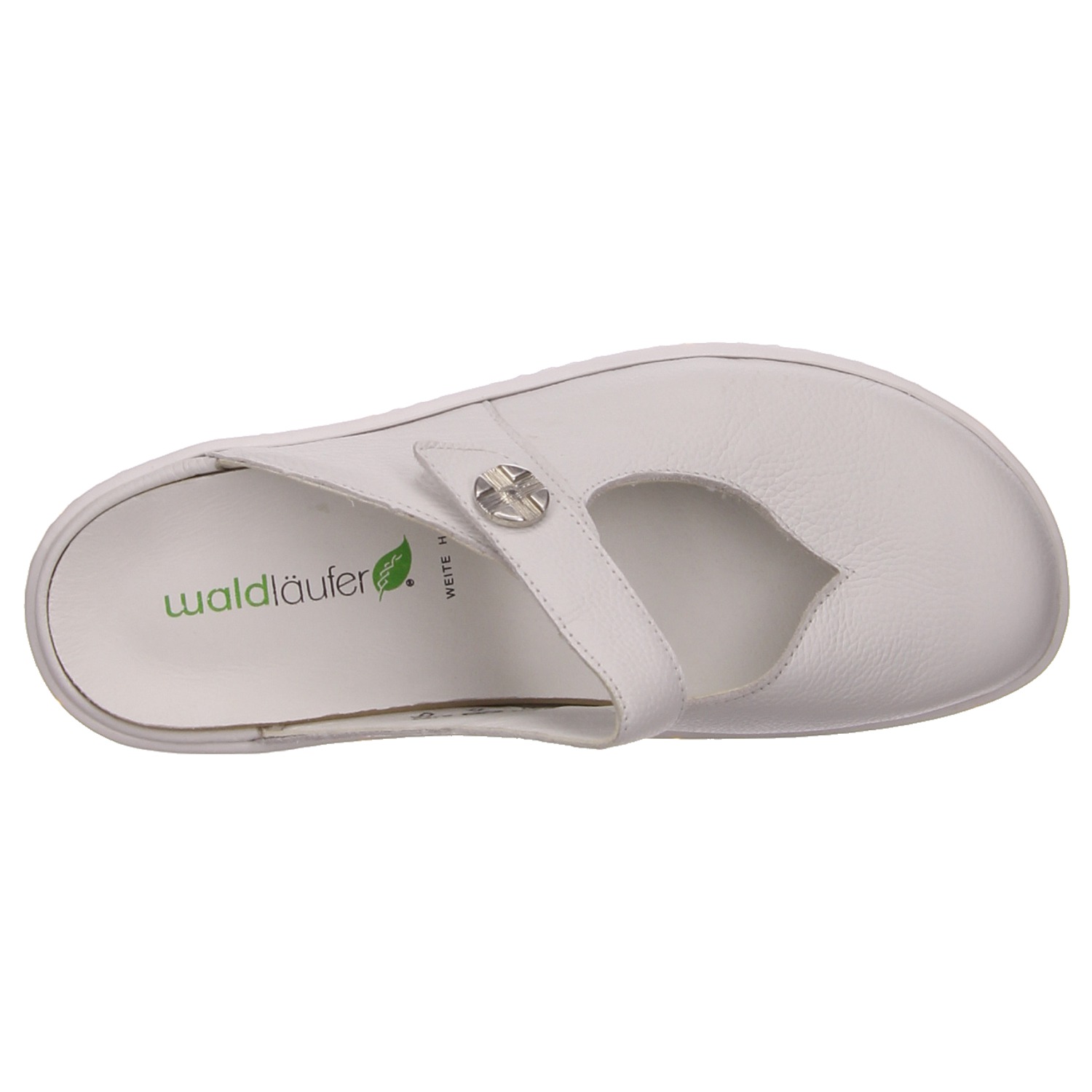 Waldläufer Damen Pantolette weiss/weiss kombi