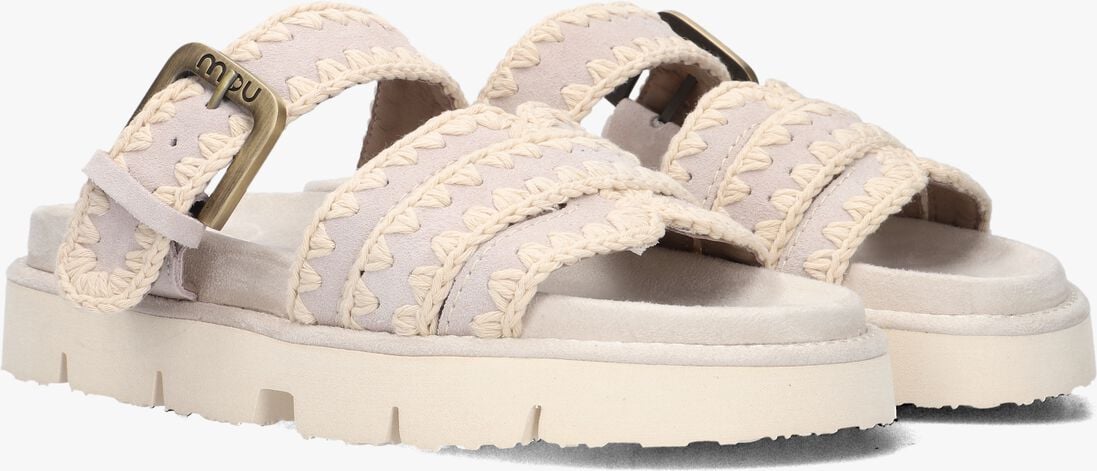 grijze mou slippers bio sandal buckle strap