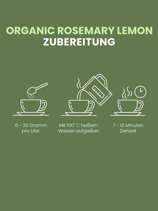 Kräutertee BIO Rosmarin-Thymian-Zitrone, lose, 3er-Set