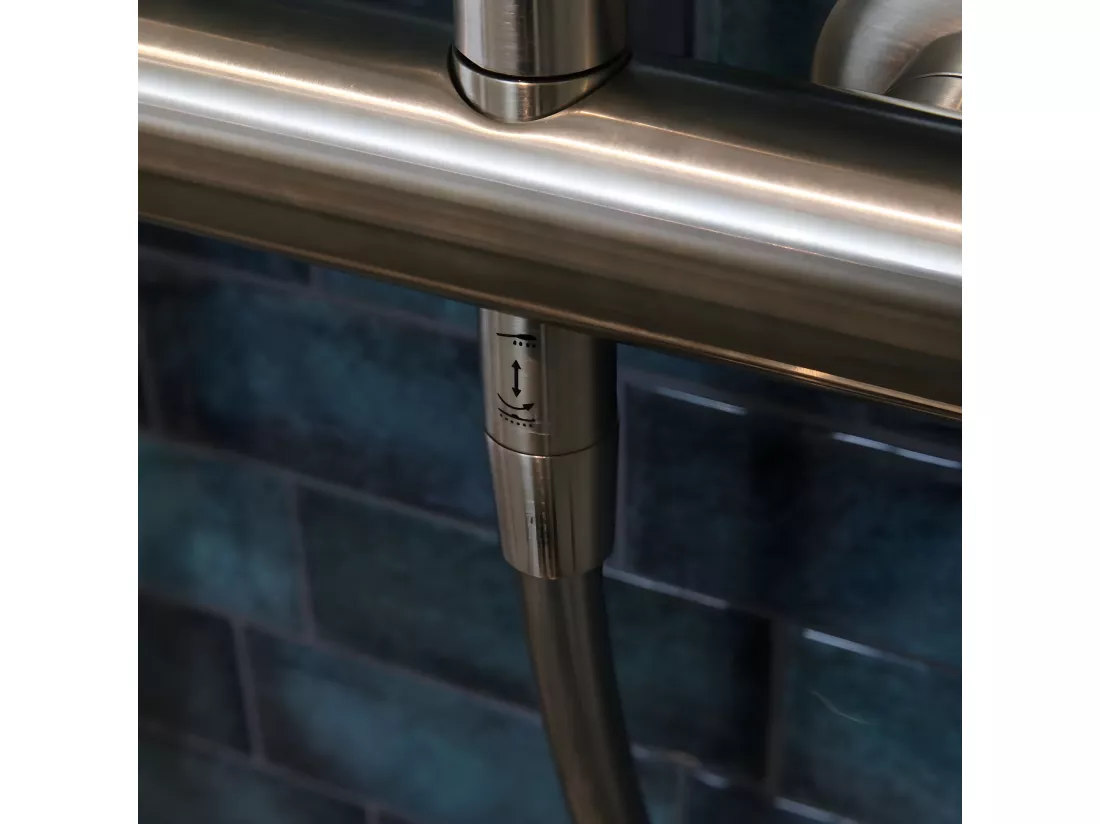 Luisa colonne de douche mécanique façon inox - Essebagno