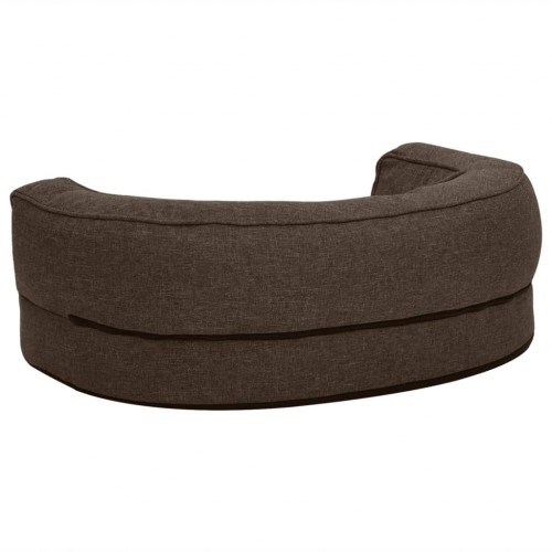 Sofá oval acolchoado para cães Vidaxl com almofada marrom