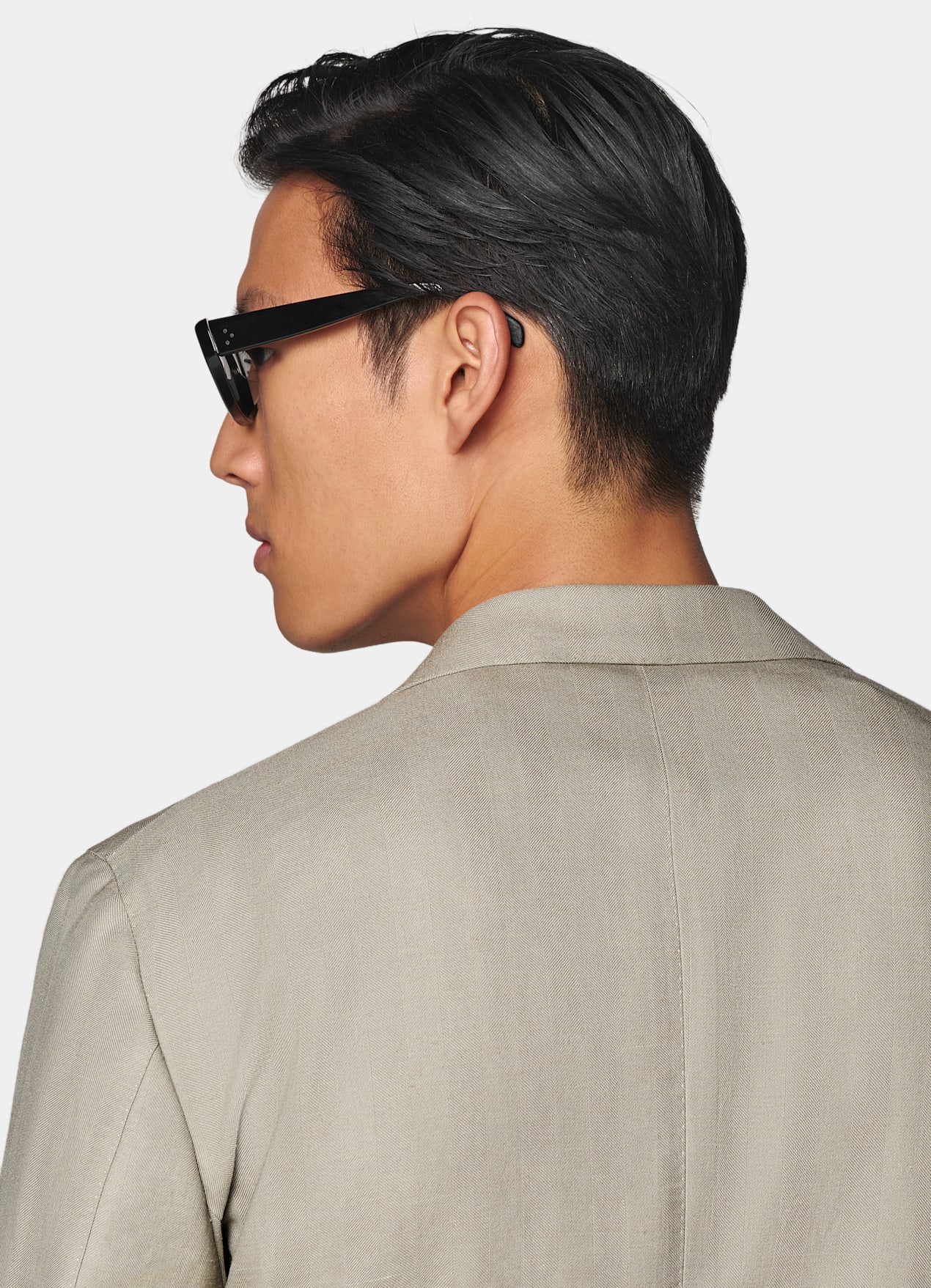 Blazer Roma coupe Relaxed vert clair à chevrons