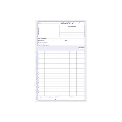 ELVE - 10 Manifolds Carnets de livraisons - 50 dupli - 21 x 14 cm