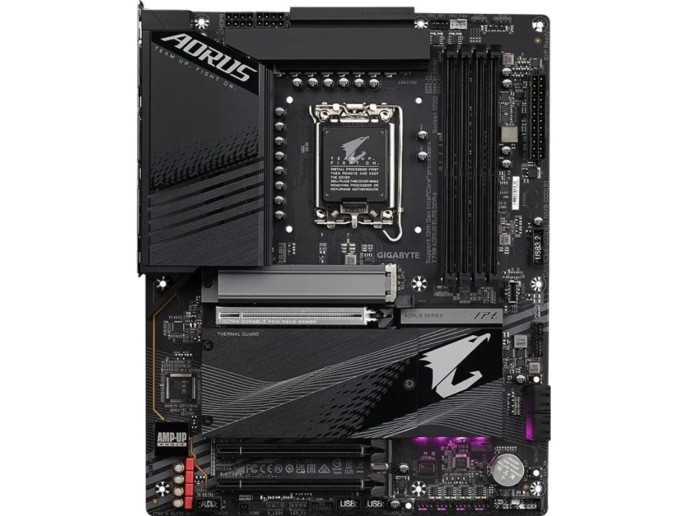 AORUS Z790 ELITE DDR4 - 1.0 - bundkort - ATX - LGA1700 sokkel - Z790 Chipset - USB-C 3.2 Gen 2x2, USB-C 3.2 Gen2, USB 3.2 Gen 1, USB 3.2 Gen 2 - 2.5 Gigabit LAN - onboard grafik (CPU påkrævet) - HD Audio (8-kanaler)