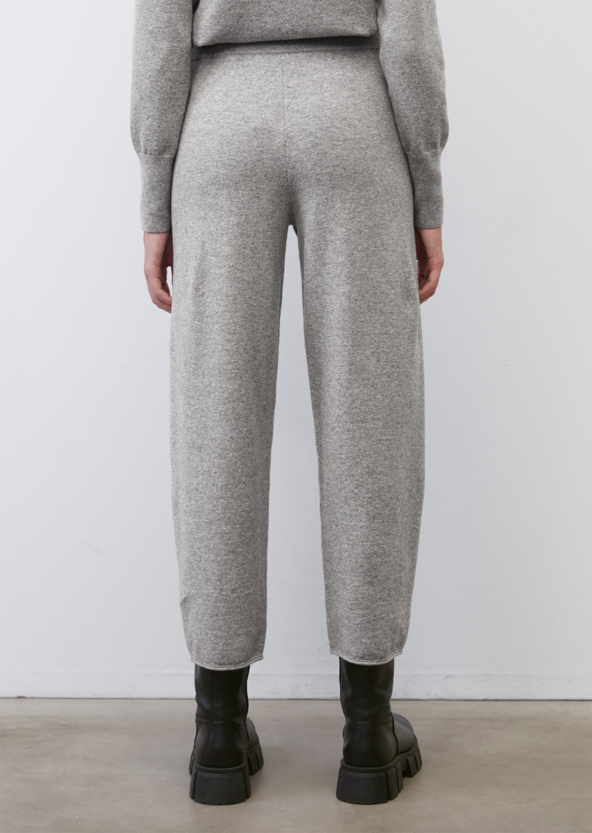 Softe Strickhose cropped aus Cotton Wool Stretch