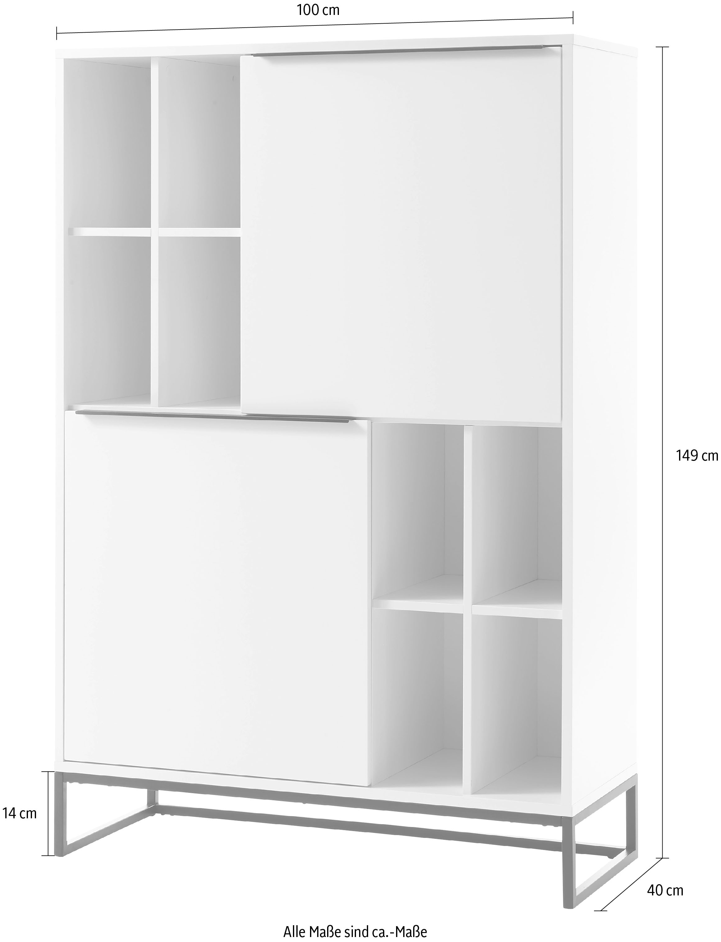 MCA furniture Highboard »Lille« Breite ca. 100 cm