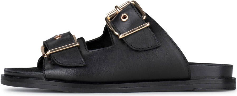 PS Poelman Aran leren slippers met studs zwart