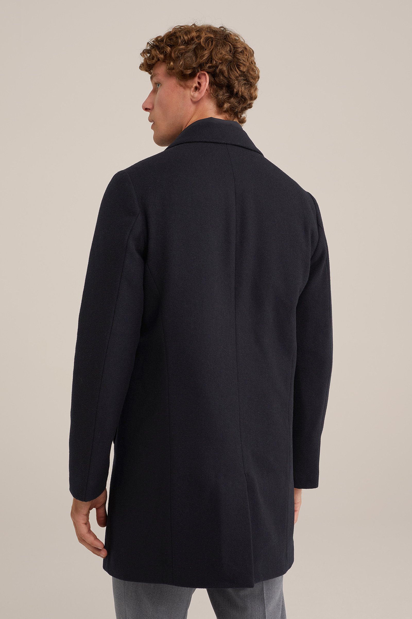 overjas met inzet WE Fashion Donkerblauw