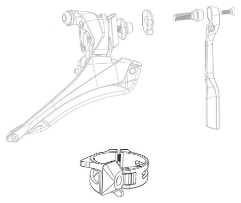 Adaptateur à Braser Sram Wide Spacing 31.8 mm Noir