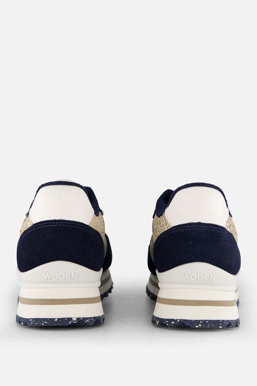 Woden Ronja Plateau Sneaker blauw Leer