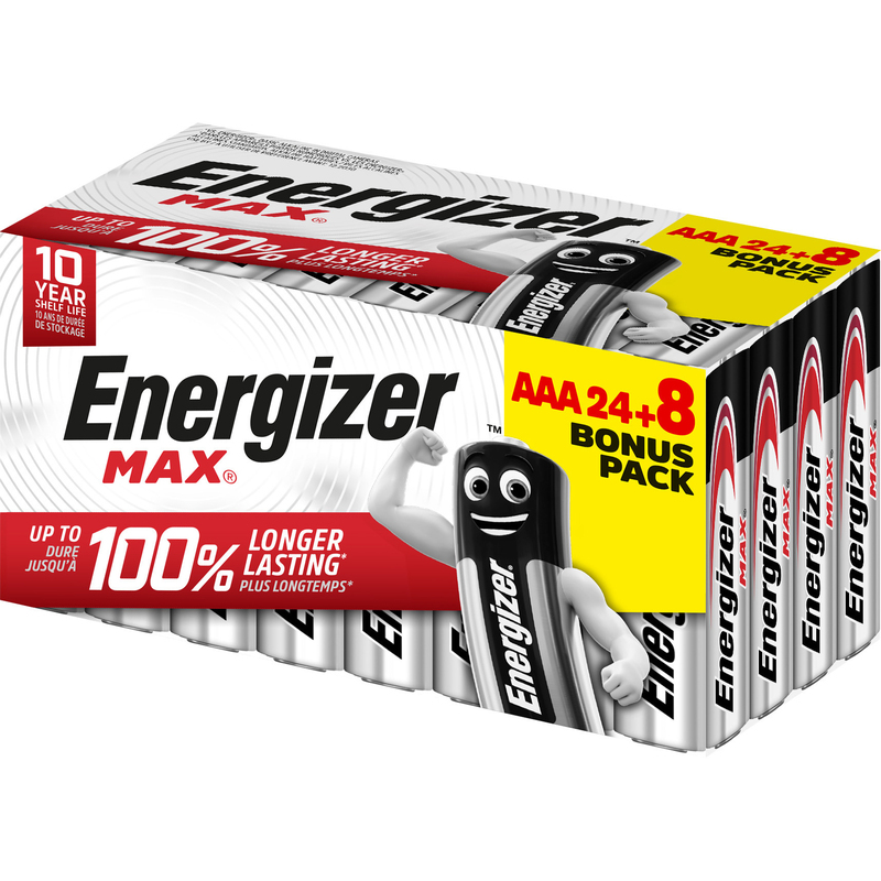 Energizer Batterien Max, Bonus Pack, AAA/LR03, 32 Stück