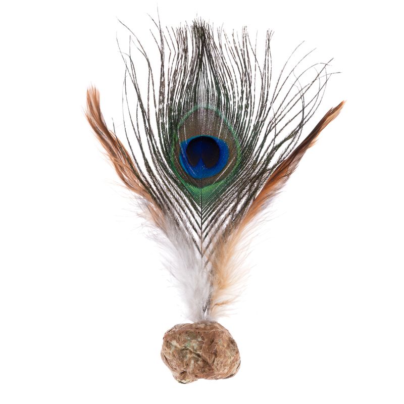 Jouet Modern Living Katmandou avec des plumes de paon pour chat