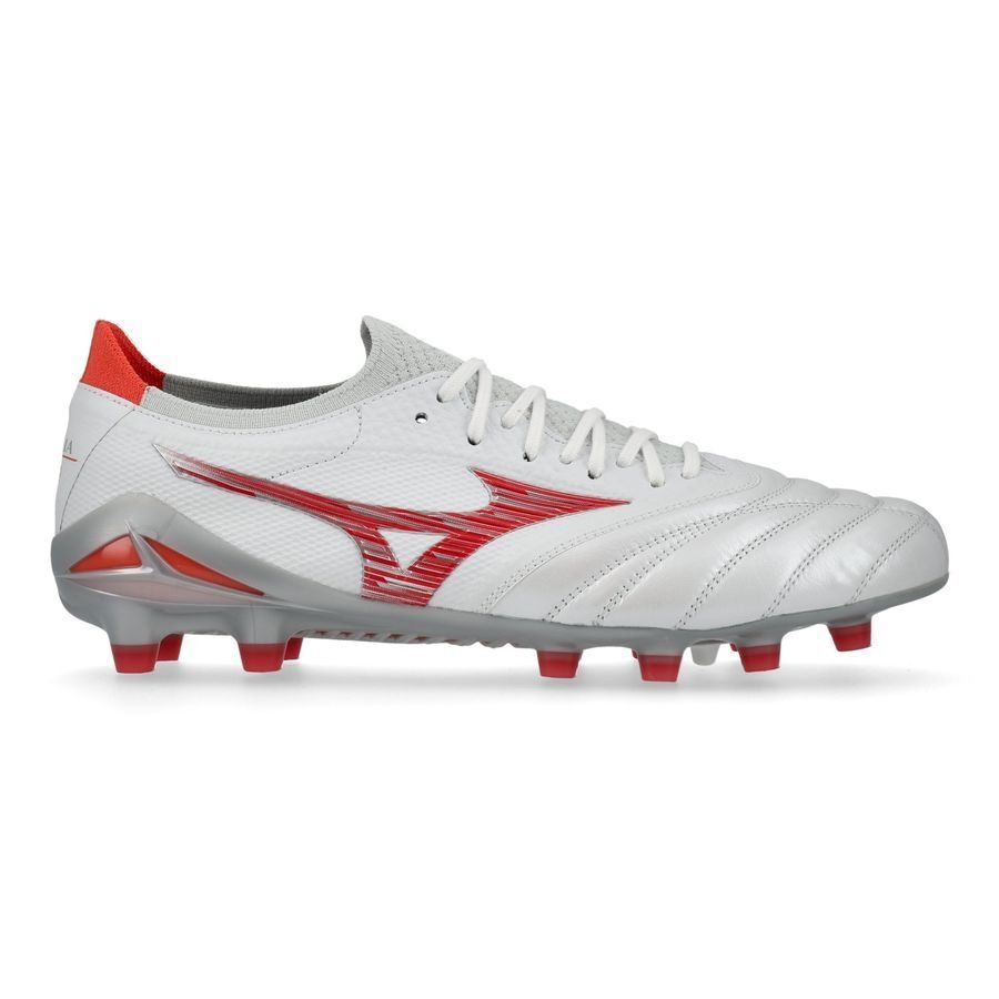 Mizuno Morelia Neo IV Beta Made in Japan FG/AG Charge - Blanc/Radiant Red