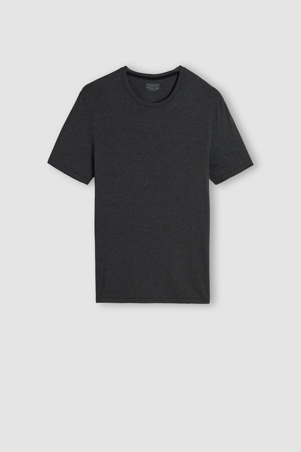 Camiseta de modal e seda