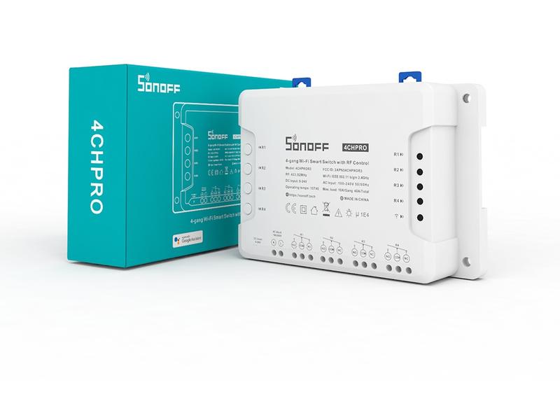 SONOFF WLAN-Schaltaktor 4CHPROR3 4-fach, WiFi-RF WiFi Smart Switch mit HF-Steuerung