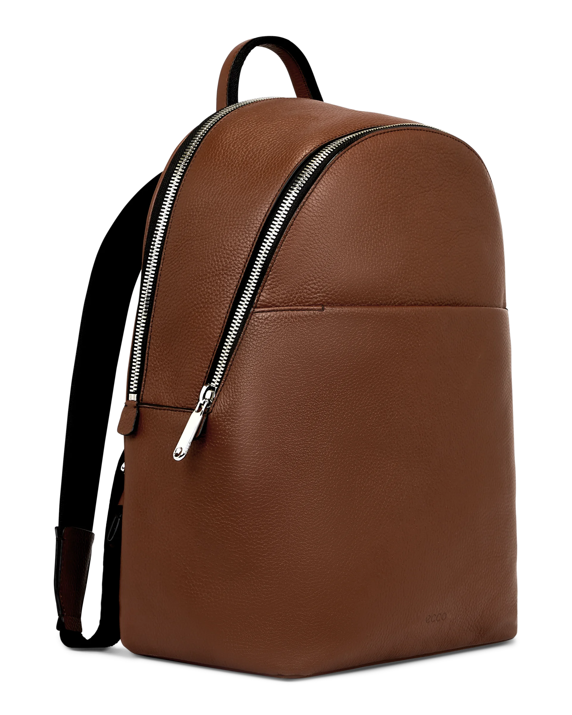 ECCO Round Pack Rucksack aus Leder Braun 43X30X17 cm