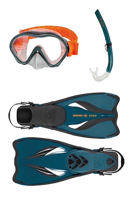 BEUCHAT - KIT PALMES MASQUE TUBA DE SNORKELING OCEO JUNIOR