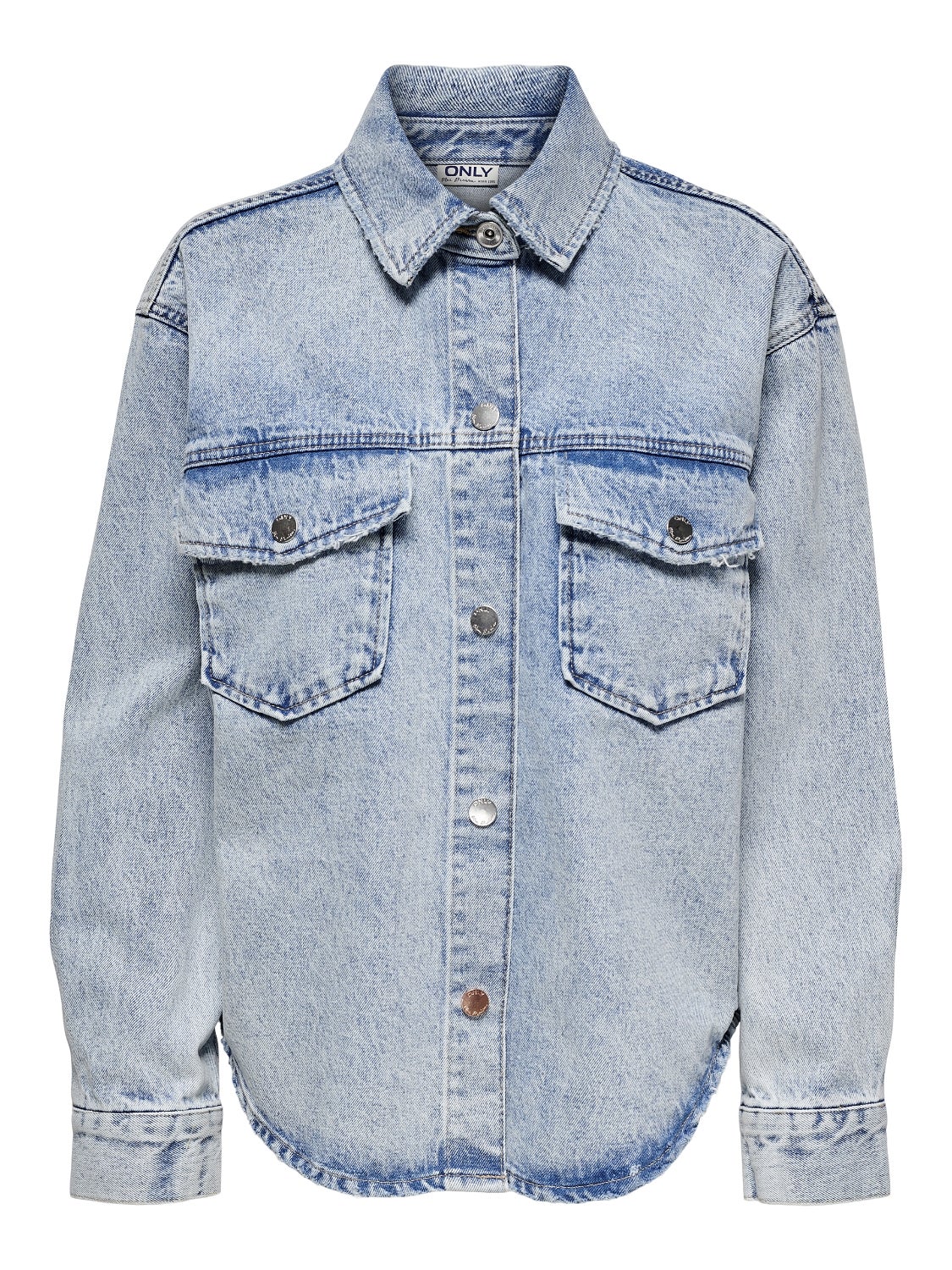 ONLEVER Jeanshemd Light Blue Denim