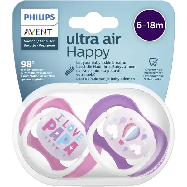 ultra air Happy Schnuller Ballon & Papa 6-18 Monate