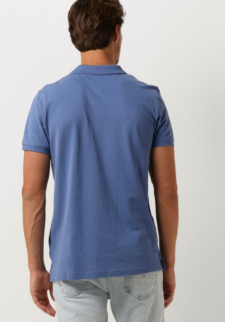 TOMMY JEANS blauwe tommy jeans polo tjm slim placket polo