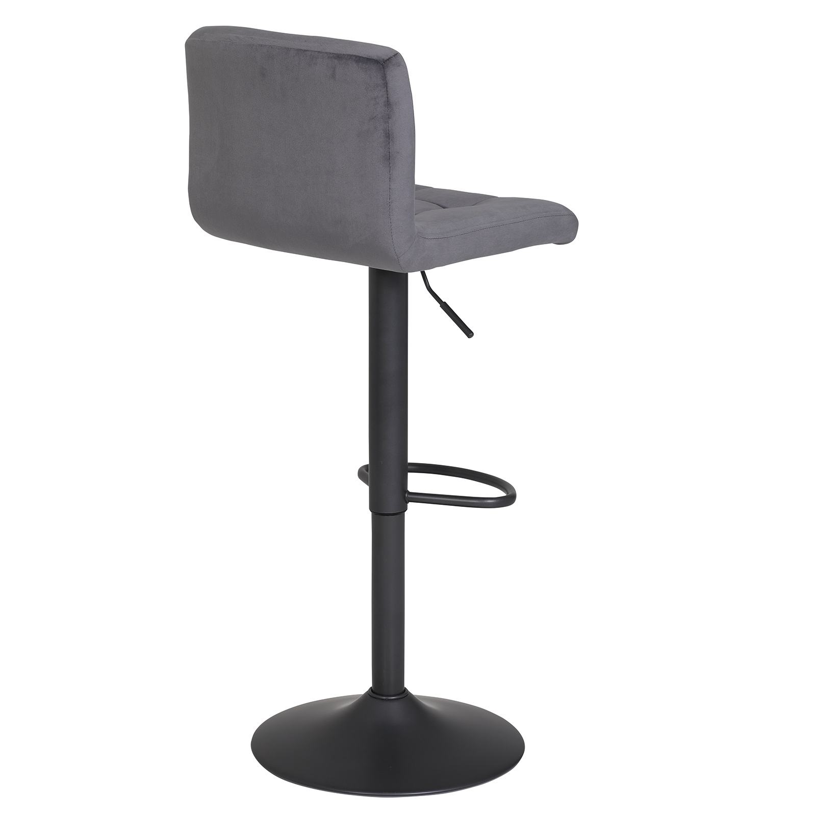 Barhocker - grau - Samtvelours