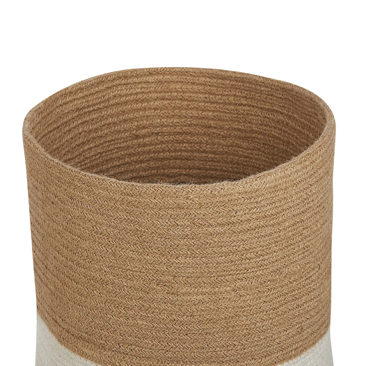 Beliani Lot de 2 paniers BULANIK - Beige et Blanc
