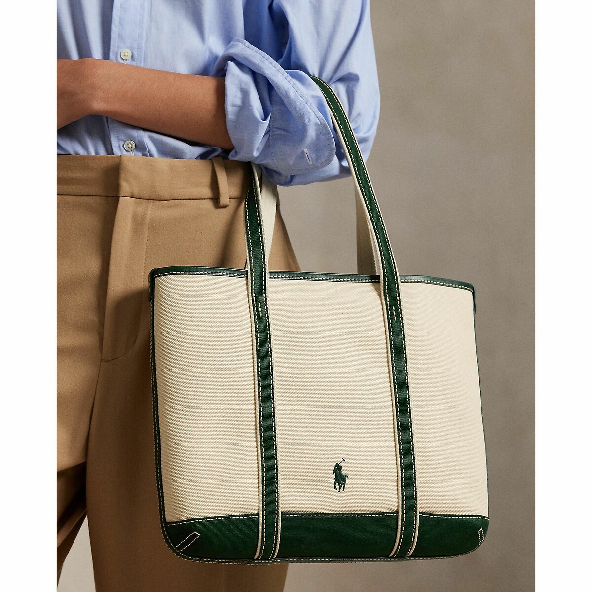 POLO RALPH LAUREN<br>Bolsa de tecido com estampa de ursinho de pelúcia