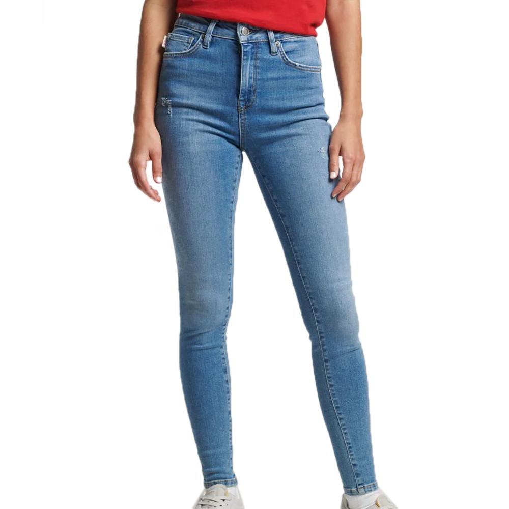 Superdry Jean Skinny Bleu Femme Superdry High Rise