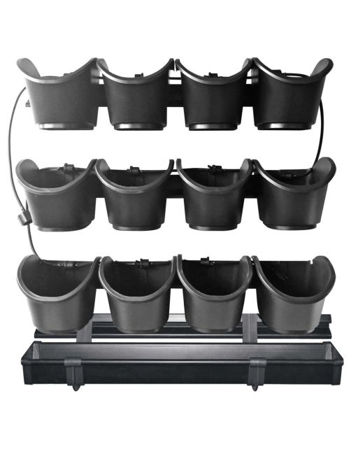 Nature Verticaal Tuinier Startset - Kweekbenodigdheden - 60x60 cm Zwart