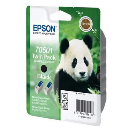 Epson Original Tintenpatrone T0501 schwarz 2er