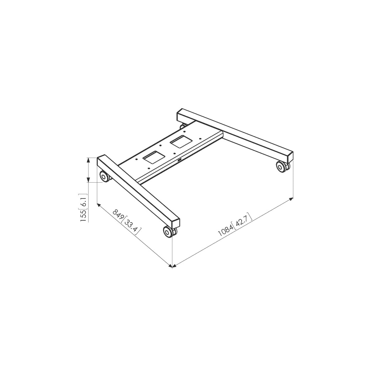 Vogels PFT 8530 tralleramme (sort)
