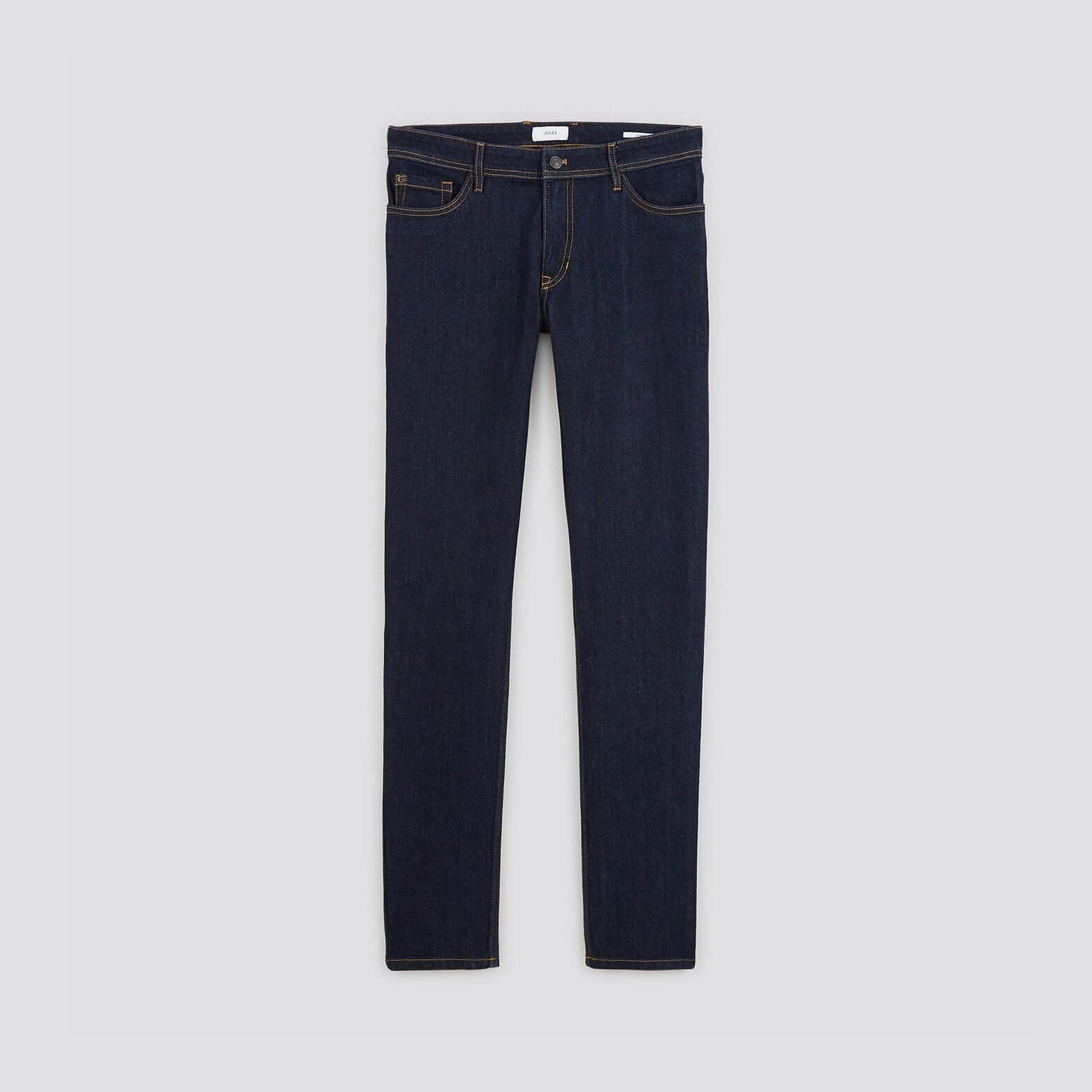 Jean straight en coton et polyester recyclés Bleu