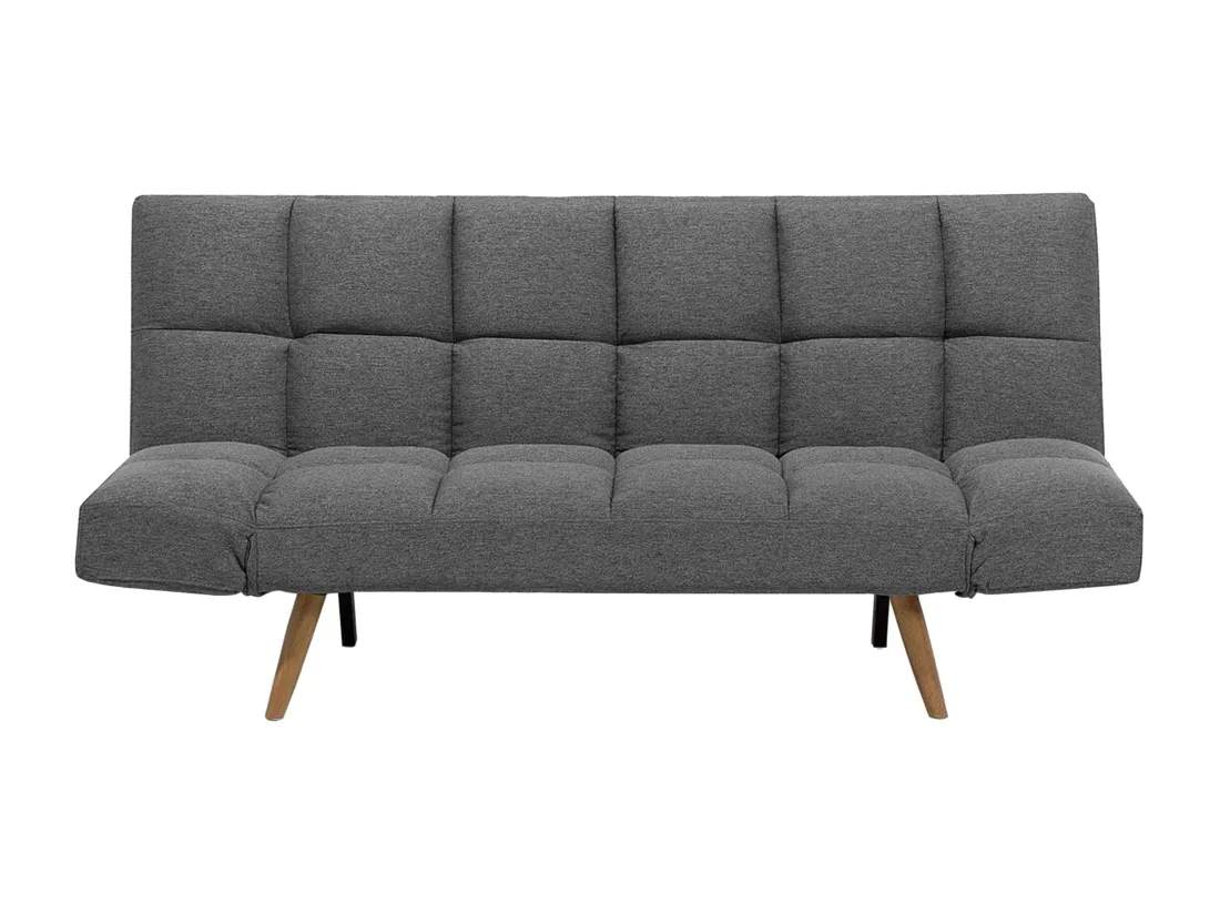 Canapé convertible 3 places en tissu gris foncé INGARO