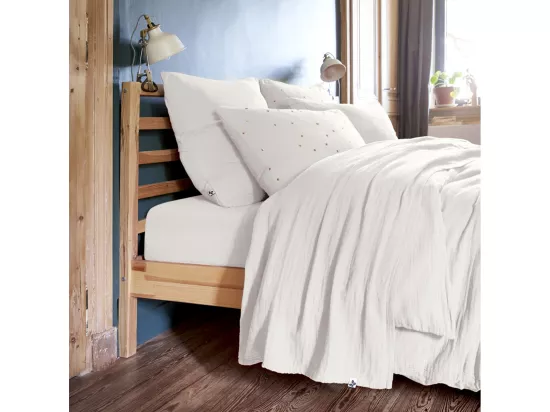 OUREA - Drap Plat 240x300cm Gaze de Coton Chantilly