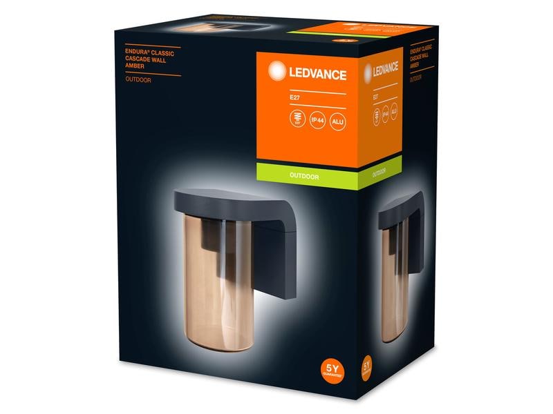 Ledvance Wandleuchte Endura Classic Cascade Wall, E27, Grau Leuchte für den Aussenbereich
