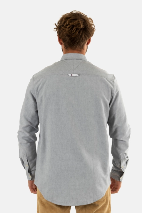 Chemise tommy jeans entry reg oxford pe9 silver grey htr
