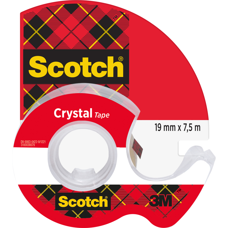 Scotch Klebebandabroller Crystal, 19 mm x 7.5 m