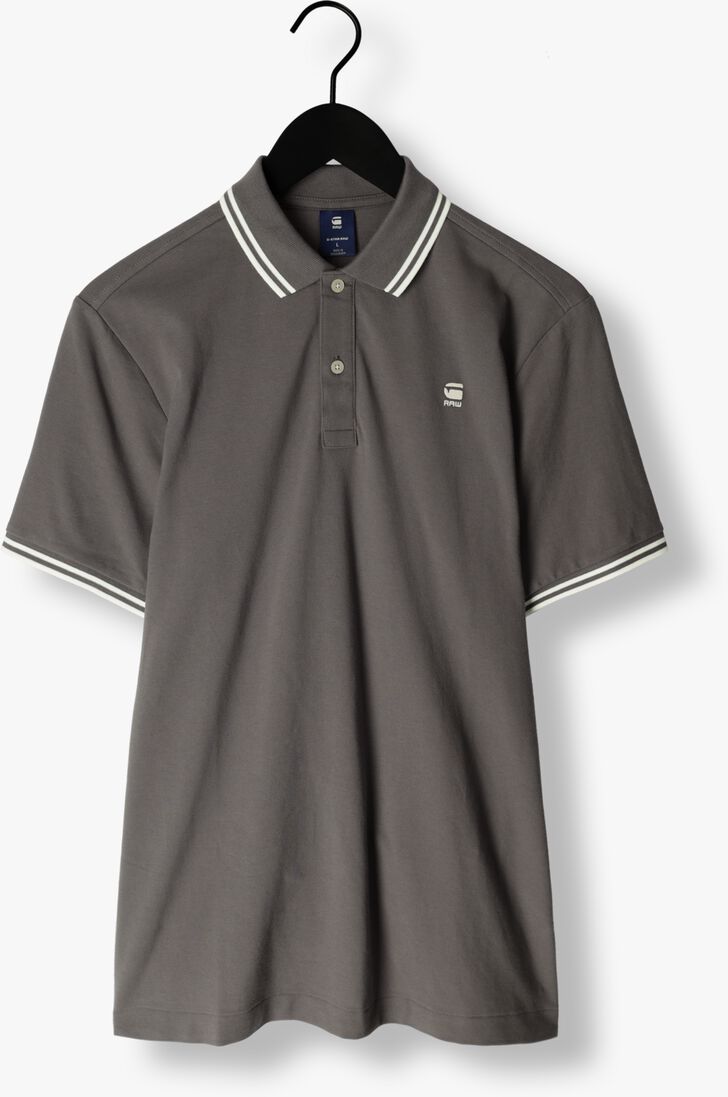 G-STAR RAW grijze g-star raw polo dunda slim stripe polo s/s