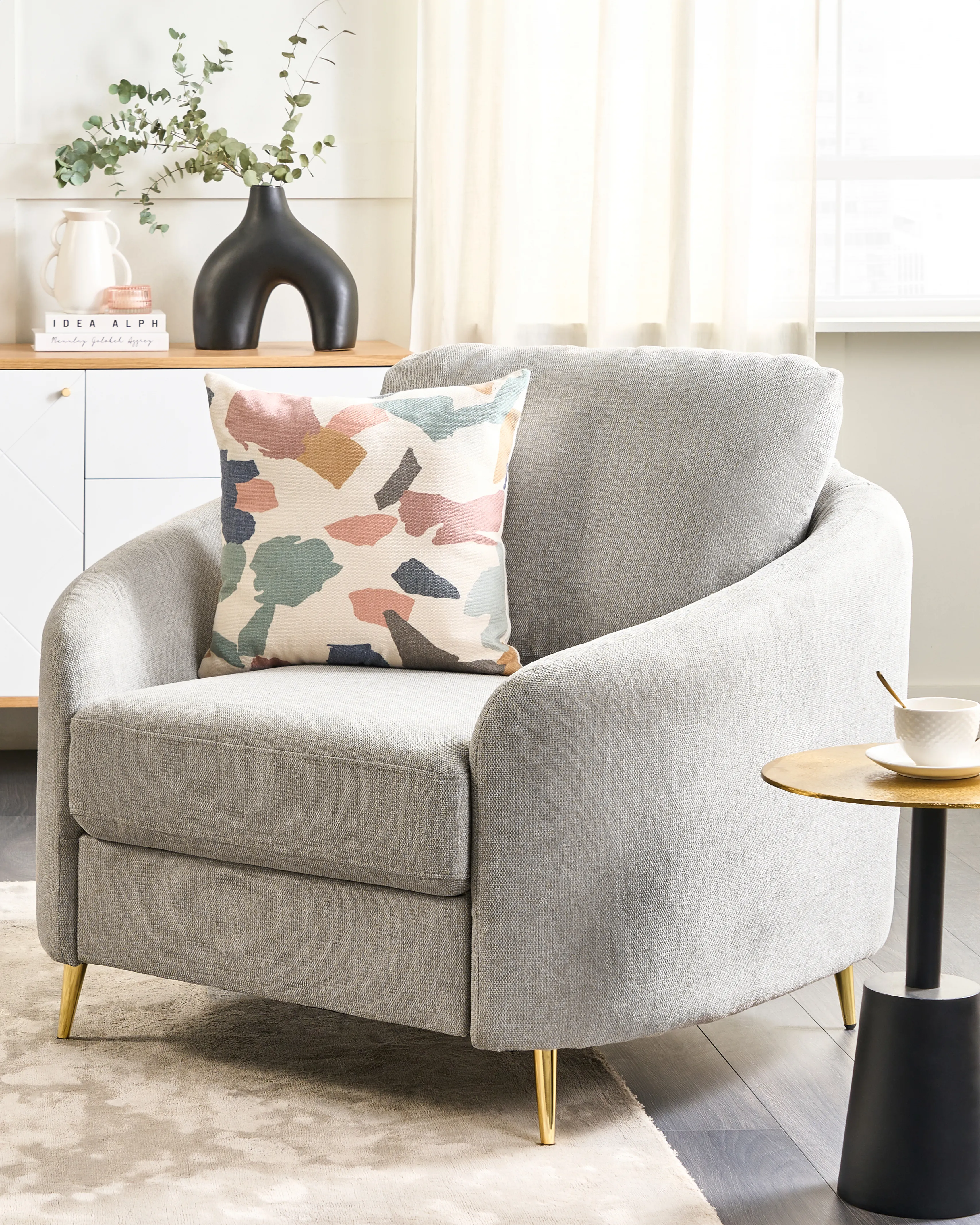 Fauteuil TROSA Stof Lichtgrijs
