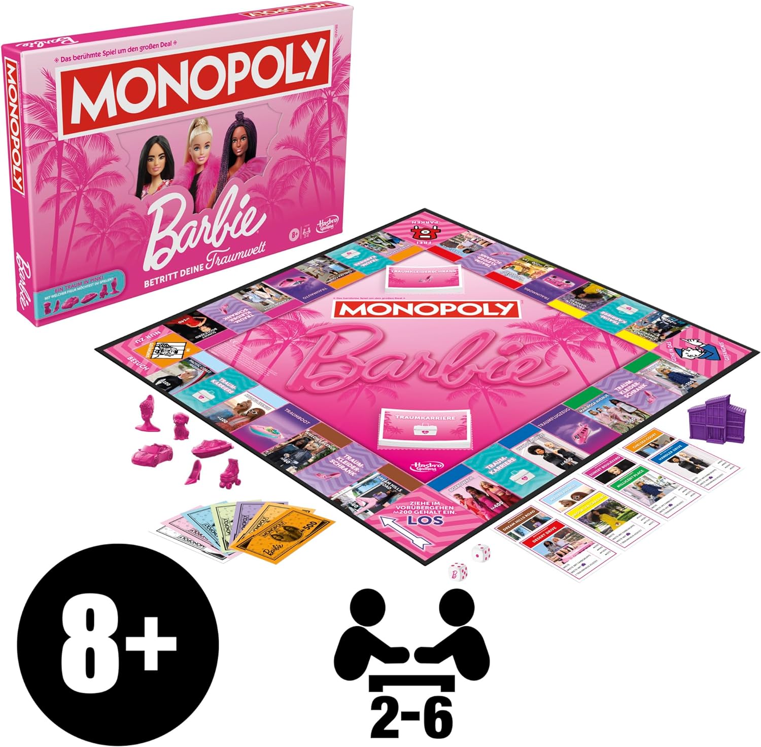 Monopoly - Barbie Brettspiel + Top Trumps Barbie Kartenspiel
