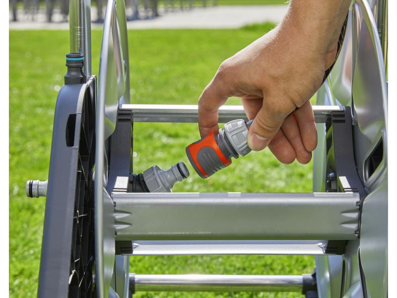 GARDENA Metall-Schlauchwagen AquaRoll L Easy,  leer Schlauchwagen aus Metall, für 100 Meter Schlauch